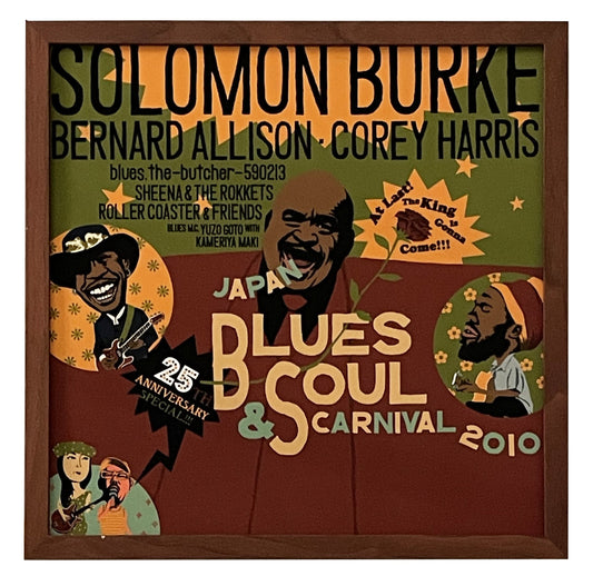 【久原大河 | LP盤サイズイラストポスター】JAPAN BLUES & SOUL CARNIVAL 2010 Solomon Burk, 他